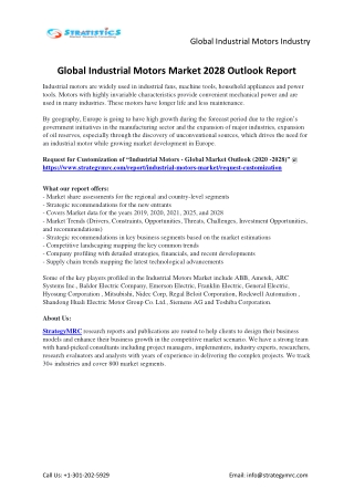 Industrial Motors Market Forecasts to 2028