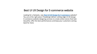 Best UI UX Design for E-commerce website