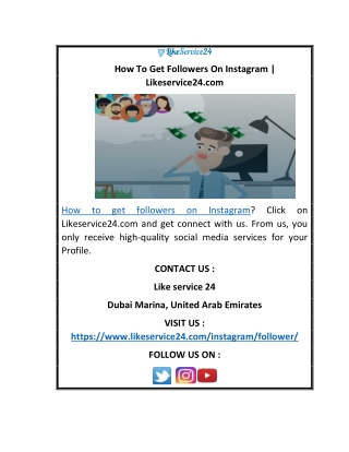 How To Gain Followers On Instagram | Likeservice24.com
