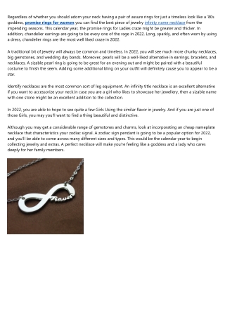 A Trip Back in Time: How People Talked About infinity name necklace 20 Years Ago