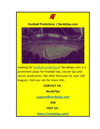 Football Predictions | Nerdytips.com