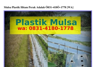 Mulsa Plastik Hitam Perak Adalah O8Зl·4l8O·lᜪᜪ8(WA)