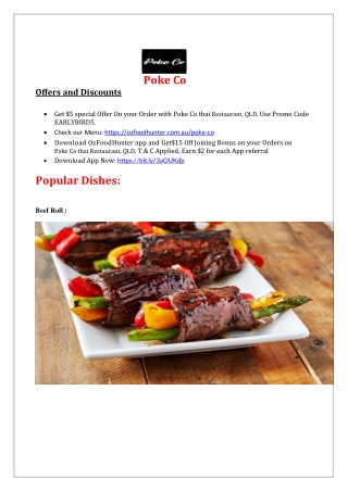 $5 off - Poke Co Japanese Restaurant Menu West End, QLD