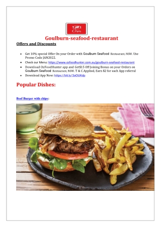 10%  off - Goulburn Seafood Restaurant NSW