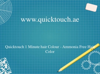 Why Use A 1 minute Hair Color Without Ammonia?