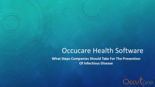 What Steps Companies Should Take For The Prevention Of Infectious Disease