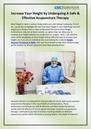 Height Increase Treatment in East Delhi