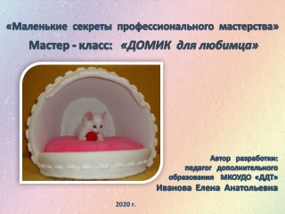 Мастер-класс: «Домик для любимца»