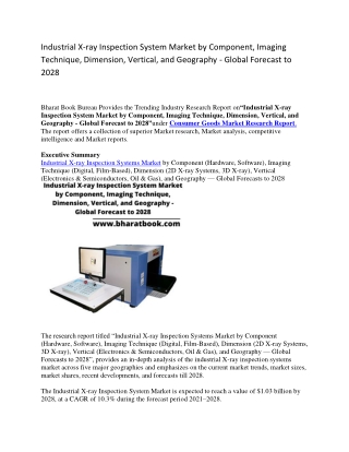 Industrial X-ray Inspection System Market by Component, Imaging Technique, Dimension, Vertical, and Geography - Global F