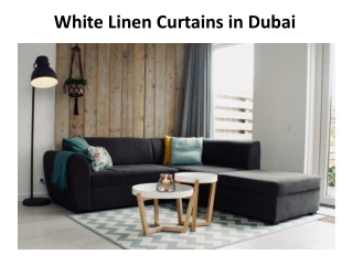 White Linen Curtains in Dubai