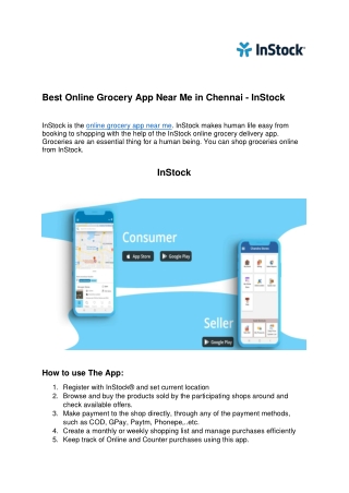 Best Online Grocery App Near Me in Chennai