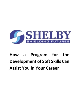 How a Program for the Development of Soft Skills Can Assist You in Your Career