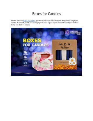 Boxes for Candles