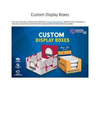 Custom Display Boxes