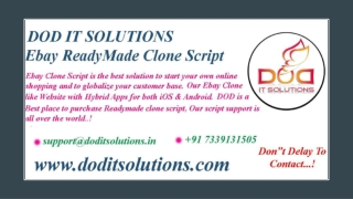 Ebay Clone Script - Readymade Clone Script