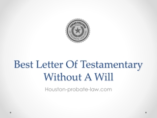 Best Letter Of Testamentary Without A Will