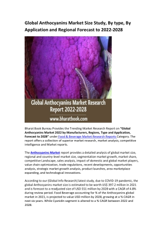 Global Anthocyanins Market Research Report 2022-2028