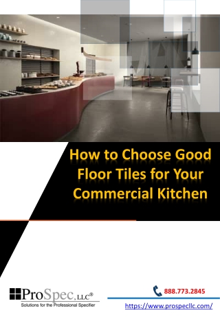How to Choose Good Floor Tiles for Your Commercial Kitchen