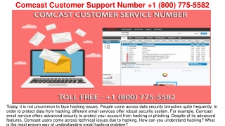 Comcast Email Customer Support Number  1 (800) 775-5582