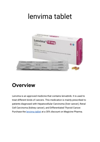 Buy lenvima tablet