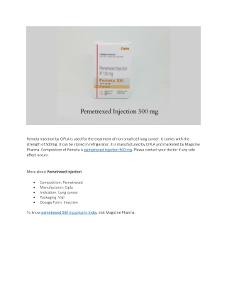 pemetrexed 500 mg price in India