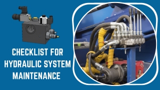 Maintain The System With Hydraulics