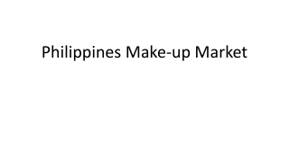 Philippines Make-up Market