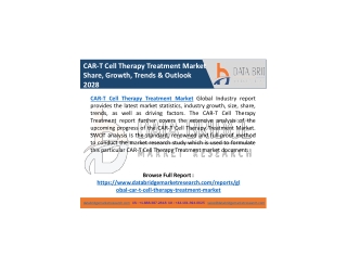 CAR-T Cell Therapy Treatment Market Growth at a Rate of 30.0% & Industry Size
