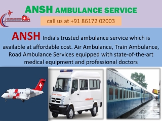 Get advanced Quality Train Ambulance Service from Patna Instantly