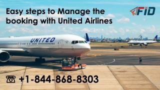 Easy steps to Manage the booking with United Airlines