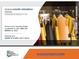 Luxury Apparels Market Expected to Reach $81.23 Billion, Globally, by 2023