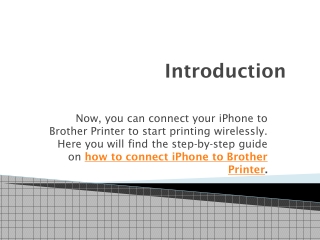 how can i connect my iphone to Brother printer