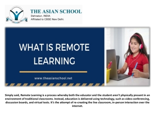 What Is Remote Learning