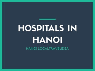 TOP BEST HOSPITALS IN HANOI