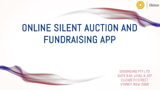 Online Silent Auction and Fundraising App