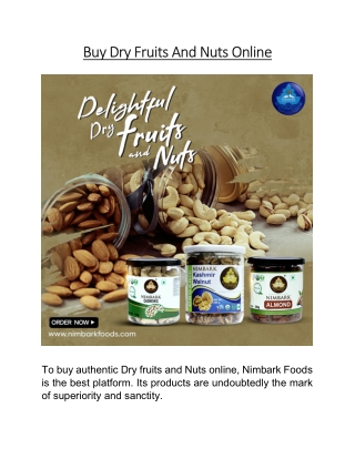 Buy Dry Fruits And Nuts Online