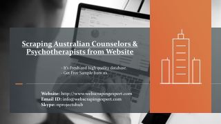 Scraping Australian Counselors & Psychotherapists from Website