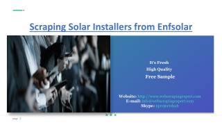 Scraping Solar Installers from Enfsolar