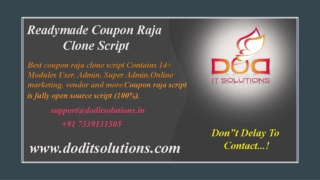 Coupon Raja Clone Script - Readymade Clone Script
