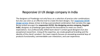 Responsive UI UX design company in India