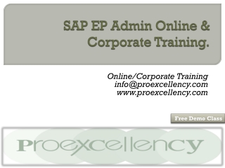 Proexcellency Provides SAP EP Admin Online Training