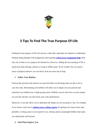 3 Tips To Find The True Purpose Of Life