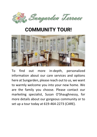 COMMUNITY TOUR!