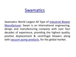 Blowers Manufacturer in Delhi | Biogas Blower | Bio Gas Blowers