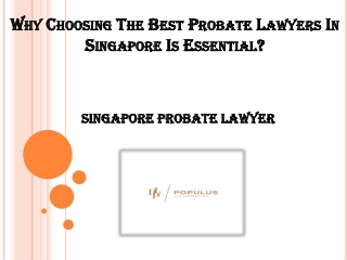 Why Choosing The Best Probate Lawyers In Singapore Is Essential