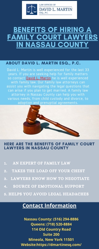 Benefits of hiring a family court lawyers in nassau county