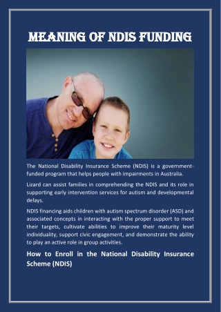 Meaning Of NDIS Funding