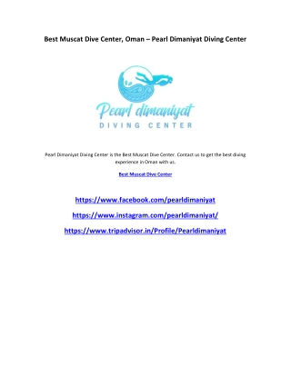 Best Muscat Dive Center