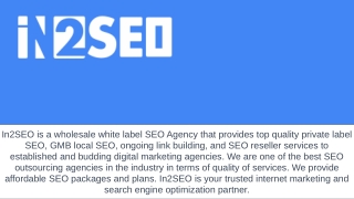 White Label SEO Company - In2SEO