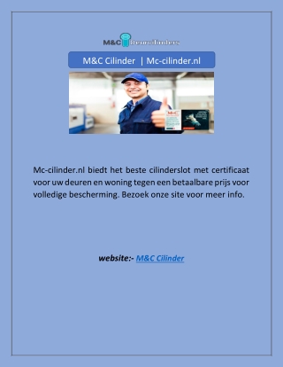 M&C Cilinder  | Mc-cilinder.nl